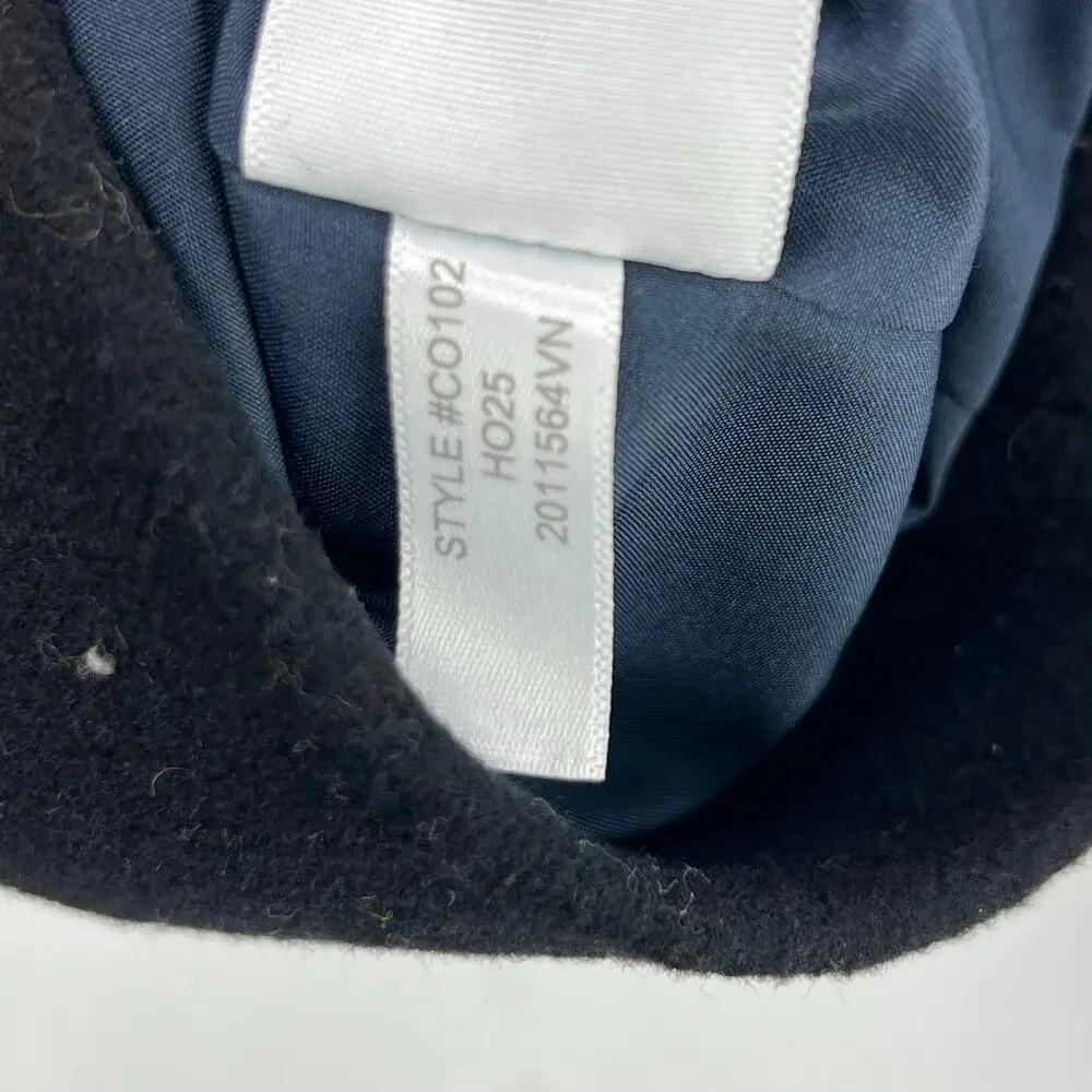 J. Crew Wool Blend Patch Pocket Notch Collar Topcoat Classic Black Size S NWT
